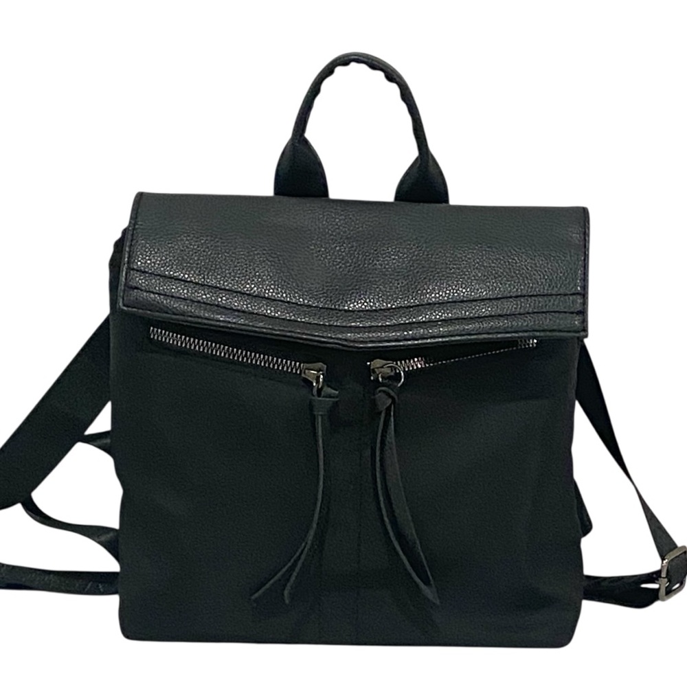 Botkier New York Black Nylon Leather Small Backpack - Like New